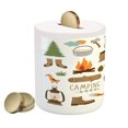 thumbnail image 2 of Adventure Piggy Bank, Camping Equipment Sleeping Bag Boots Campfire Shovel Hatchet Log Art Print, Ceramic Coin Bank Money Box for Cash Saving, 3.6" X 3.2", Multicolor, by Ambesonne, 2 of 4