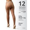 thumbnail image 4 of MeMoi Women's Crystal Sheer Control Top Pantyhose - Womens - Female, S, Honey, 4 of 12