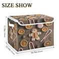 thumbnail image 3 of WOBOGO Gingerbread Man and Candy Large Collapsible Storage Box Flip Lid Fabric Decorative Organizer Container Basket with Handles 16.5×12.6×11.8in, 3 of 7