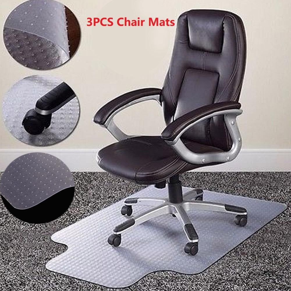 Goorabbit 3Pcs Desk Chair Mat, Won’t Crack, Rolling Chairs Glide Easy