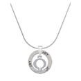 thumbnail image 1 of Delight Jewelry Silvertone Large Greek Letter - Omega - Joy Ring Charm Necklace, 18", 1 of 4