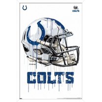 NFL Indianapolis Colts - Drip Helmet 20 Wall Poster, 14.725" x 22.375", Framed
