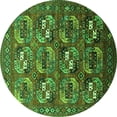 thumbnail image 1 of Ahgly Company Indoor Round Oriental Green Industrial Area Rugs, 6' Round, 1 of 4