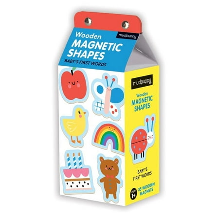 Multicolor Baby's First Words Wooden Magnetic Shapes (Other)