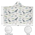 thumbnail image 3 of Wearable Blanket,LightColor Cartoon Dinosaurs Pattern Hooded Wearable Sherpa Blanket for Adults & Teens,Winter Poncho Shawl Wrap Cape Thick Warm,60"x80", 3 of 5