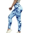 thumbnail image 3 of SEARCHI Tie Dye  Leggings  Women High Waist Yoga Pants, Scrunch Butt Lifting Elastic Tights, 3 of 7