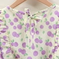 thumbnail image 5 of NAISIBABY Girls New Ruffled Sleeve Dress, Kids Crew Neck Cute Printed Sweet Tank Dress Purple 6T, 5 of 5