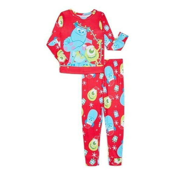 Disney Monsters Inc Mike and Sulley Snug Inc Mike and Sulley Fit - 2pc TopTop and Pants Pajamas - 18M