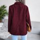 thumbnail image 4 of Abrigo de mujer, abrigo de mujer, cuello en V, traje de trabajo abotonado para mujer, chaqueta corta de oficina, confiabilidad excepcional, 4 of 6