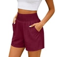 thumbnail image 5 of FAIWAD High Waisted Shorts Women Casual Summer Wide Leg Shorts Smocked Vacation Boho Short Pants, 5 of 9
