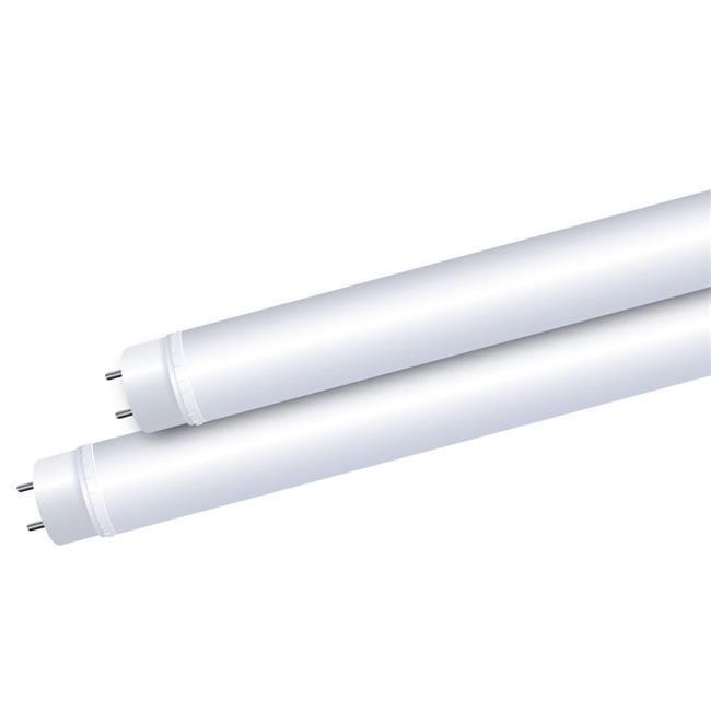 Photo 1 of 4 ft. 19-Watt T8 32W/ T12 40W Equivalent Cool White (4100K) G13 Bypass Ballast Linear LED Tube Light Bulbs 2-PACK