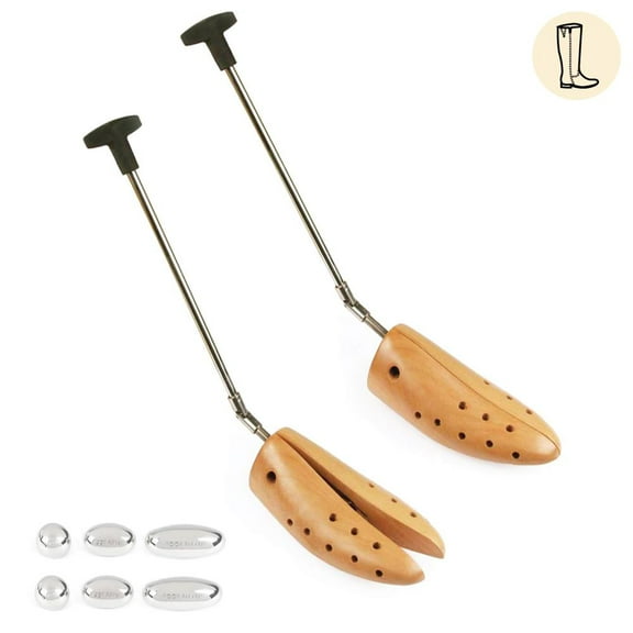 FootFitter Premium Professional Boot Width Stretcher, Set of 2 Stretchers, Loosen & Widen Hiking/Work Boots - Men's Med (US 9-11)