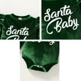 thumbnail image 6 of Younger Tree Newborn Baby Girl Christmas Outfits Toddler Santa Long Sleeve Romper Pants Hat Clothes Set for 6-12 Months, 6 of 7