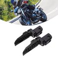 thumbnail image 4 of Front Footrest, Tapered Design 2Pcs/Set Rider Foot Pedal Antioxidation High Strength CNC Aluminum Alloy Antislip Texture  For Motorcycle Black, 4 of 8