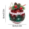 thumbnail image 3 of Christmas Ball Plaid Christmas Tree Decoration Knitted Needle Fabric Wrap Ball Shatterproof Christmas Ornaments Set Decorations for Xmas Tree Balls 2.3x2.3x2.3in, 3 of 6