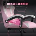 thumbnail image 6 of Bigzzia High-Back Gaming Chair Computer Racing Chair with Headrest and Lumbar Support for Back Pain, Pink, 6 of 8
