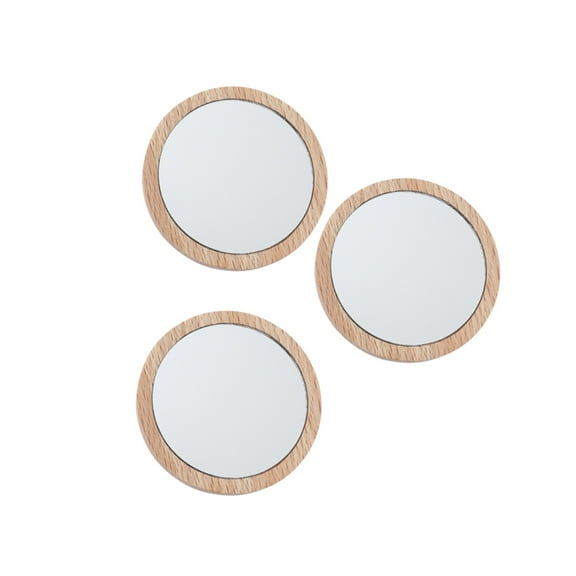 OUNONA 3 Pcs Vanity Mirror Premium Material Mirror 7.5*7.5cm