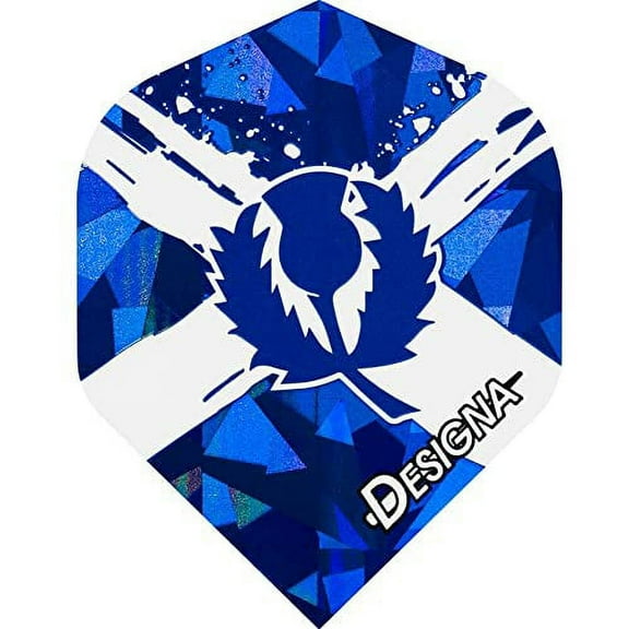 Scotland Flag Lion Scottish 75 Micron Strong Holographic Dart Flights (3 Sets - 9 Flights)