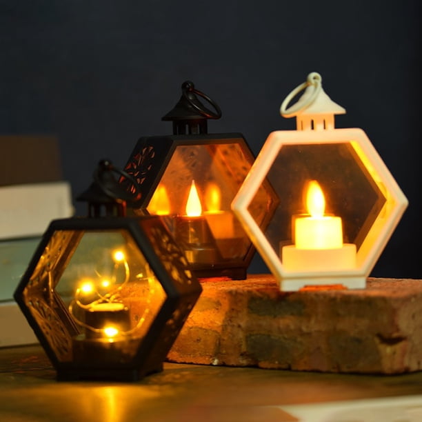 Lámpara de viento LED vela electrónica | Control remoto | Decoración de fiesta de Halloween navideña sin llama | Diseño de candelabros altos | Eficiencia energética | Plástico blanco