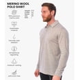 thumbnail image 3 of Merino.tech Men’s Short Sleeve Polo Shirt - 𝗘𝘃𝗲𝗿𝘆𝗱𝗮𝘆 Merino Wool Polo, M - Heather Grey, 3 of 8