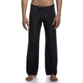 thumbnail image 6 of PNTUTB Wide Leg Pants for Men Solid Color Drawstring Trousers Casual Loose Comfortable Trendy Lounge Workout Yoga Sporty Pants, 6 of 7
