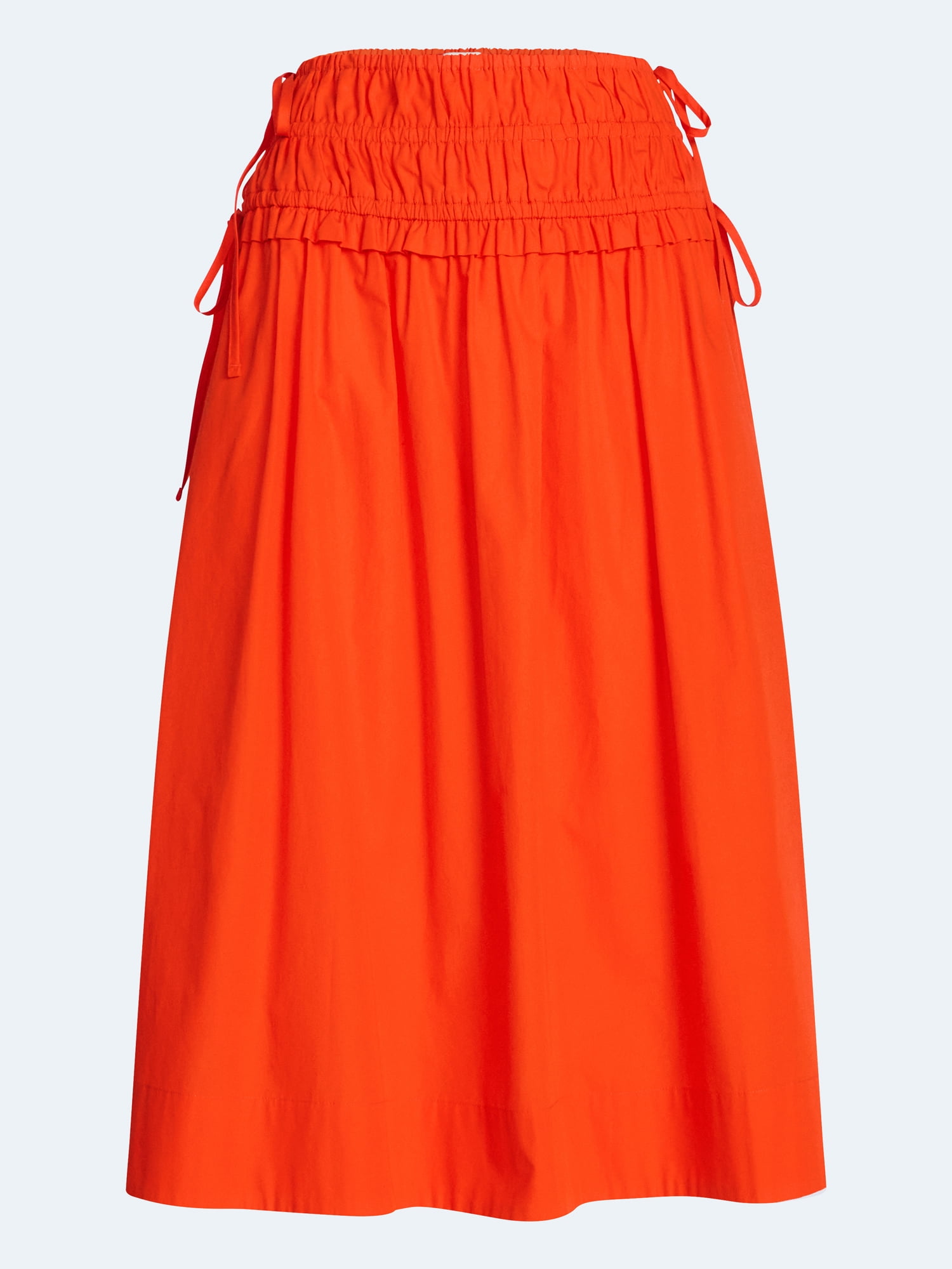 Free Assembly Women's and Women's Plus Smocked Drawstring Cotton Maxi Skirt, Sizes XS-4X