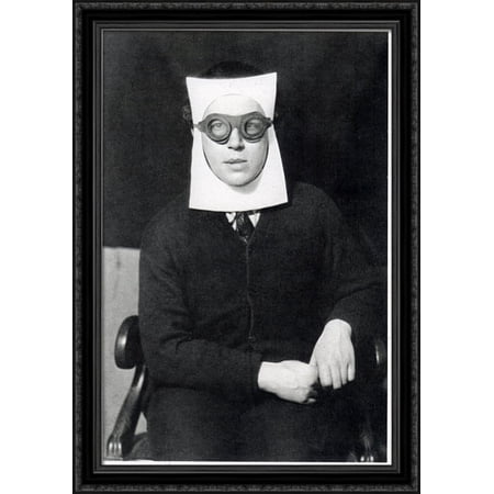Andr? Breton 28x40 Large Black Ornate Wood Framed Canvas Art by Man Ray