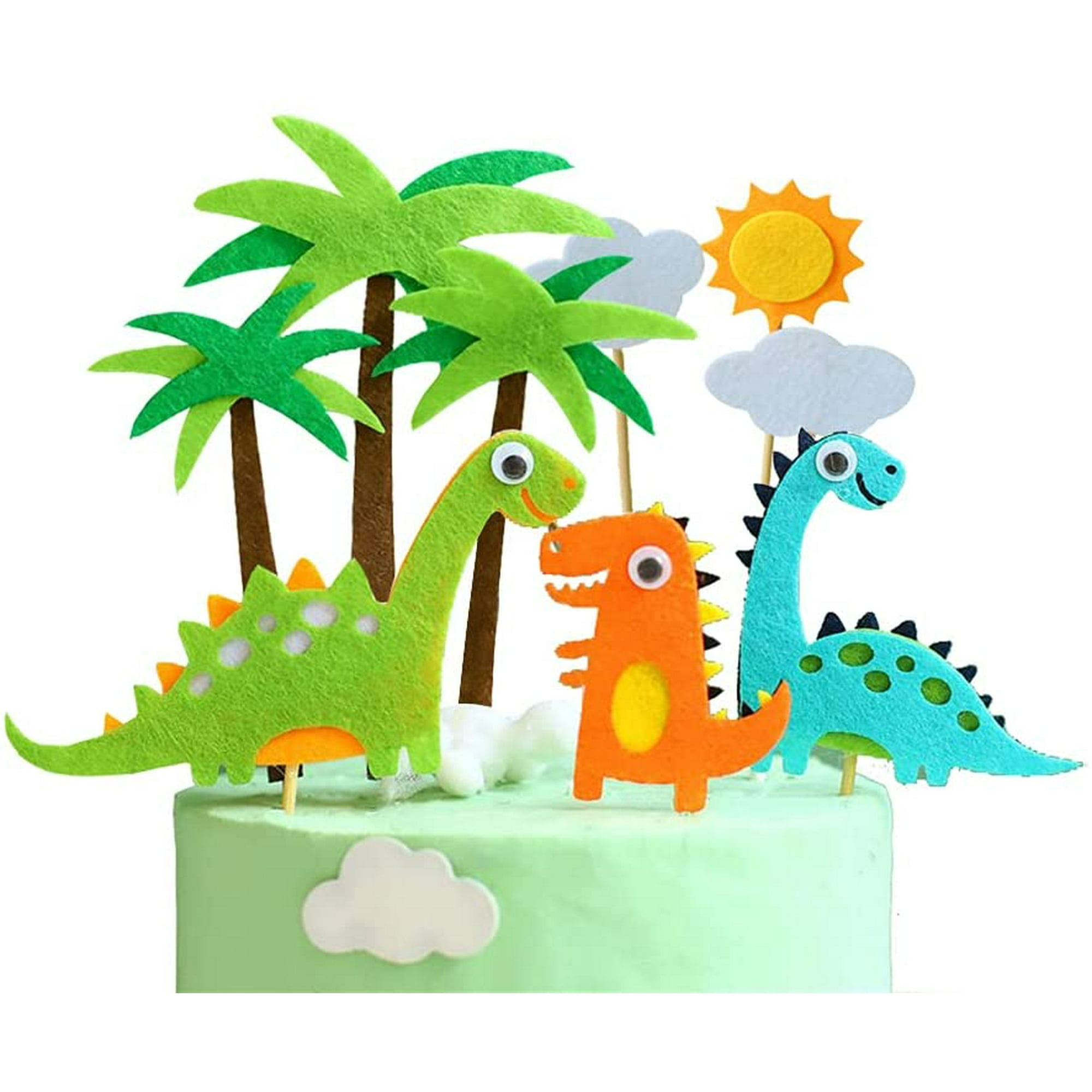Décorations De Gâteau Dinosaure – Petits Dinos, œuf, Herbe – Pour Anniversaire Enfant, Baby Shower, Thème Préhistorique