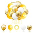 thumbnail image 1 of Decoración de fiesta de cumpleaños infantil con globos redondos de lentejuelas de papel rojo granada y oro rosa para bodas, 1 of 1