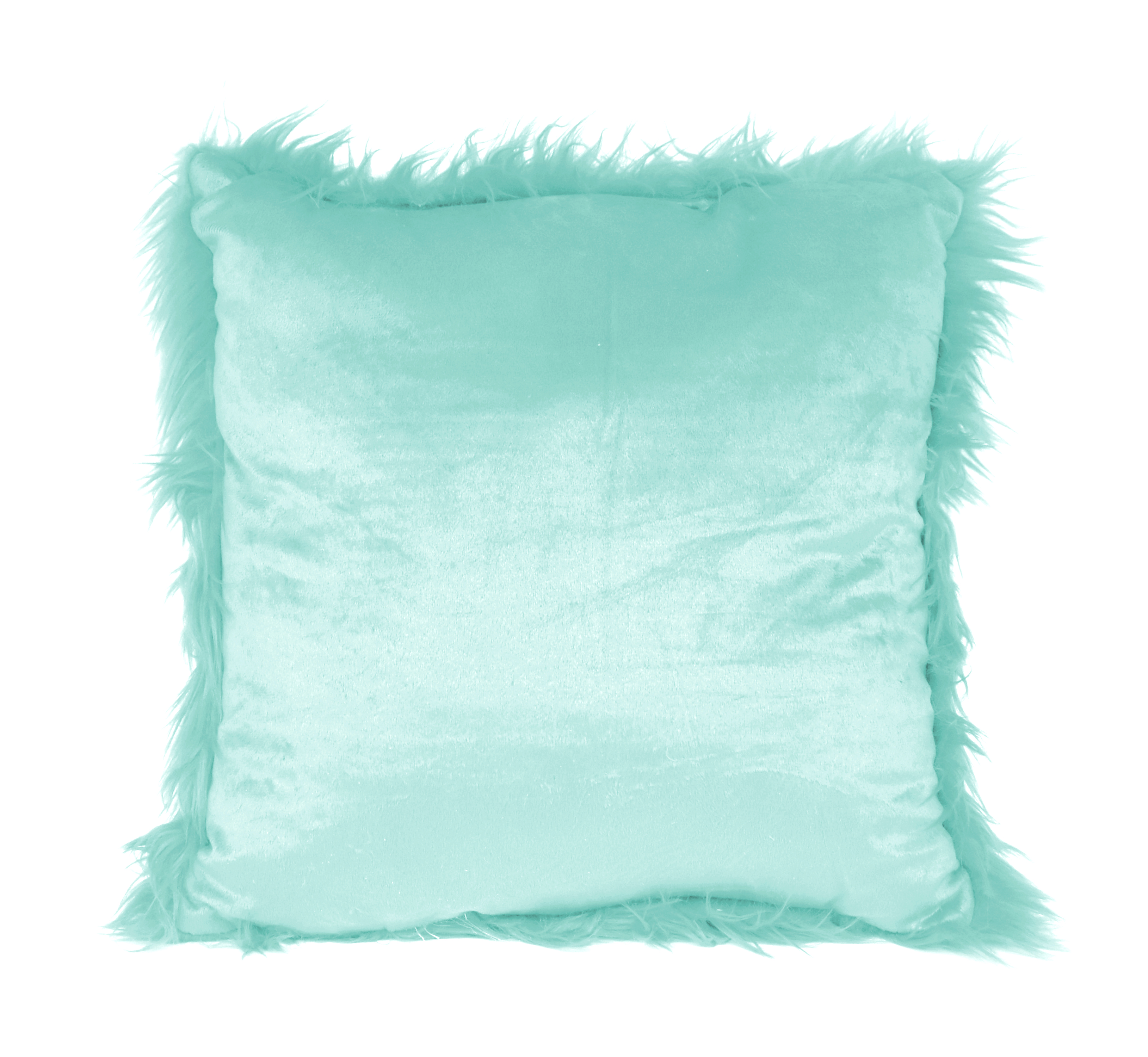Mainstays Flokati Decorative Throw Pillow, 16 X 16, Classic Mint - image 3 of 6