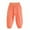 A-2999Orange, variant on MEZZALL Toddler Pants Kids Baby Girls Boys Elastic Waist Solid Color Soft Linen Harem Pants Summer Fall Long Pants Streetwear Soft / 4-5 Years