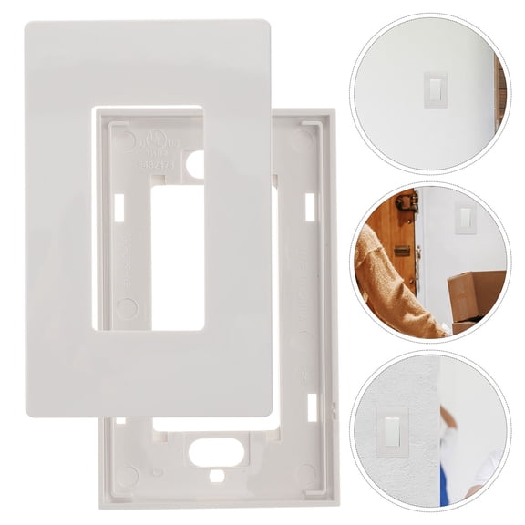 UPOUART Screwless Wall Plate White 1Set 4.7X3X0.2In
