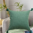 thumbnail image 5 of Latrodar Pillowcases Japanese Cotton And Linen Pillowcase Creative Tassel Cushion Cover Green 10x10 Inch Home Essentials, 5 of 5