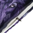 thumbnail image 4 of 3 Pcs Soft Bedding Set, Includes 1 Duvet Cover with Zipper And 2 Pillow,Shams Purple Wolf Full(79"×90"), 4 of 8