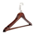 thumbnail image 4 of COOPHYA Clothing Hanger 2Pcs Wooden Hangers for Clothes Support Non Slip Brown Color for Home Use, 4 of 8