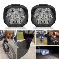 thumbnail image 2 of Faro delantero para motocicleta de 9 LED, 6 W, DC12V, luz blanca de trabajo superbrillante, 1500 lm., 2 of 5