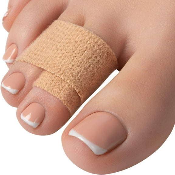 Hammer Toe Straightener Corrector Splint - 4 Broken Toe Wraps, Brace Orthopedic Separator, Cushioned Bandages, Heal Wrap Toe Straighteners for Crooked Toes, Align (Beige)