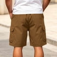 thumbnail image 5 of DayScoop Mens Plus Size Shorts Big Tall Bottoms Summer Casual Fashion Solid Color Multi Pocket Elastic Waist Oversize Loose Short Pants, 5 of 5