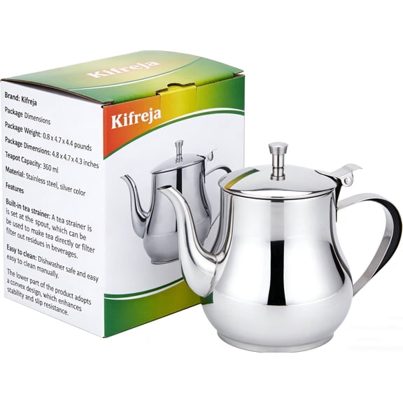 KIFREJA Tea pots of precious metal, Stainless Steel Small teapot