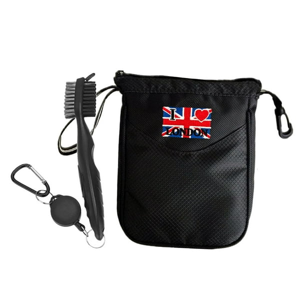 Bolsa de golf, bolsa para tees, bolsa de cintura con cepillo de golf, bolsa portátil para golf Reino Unido