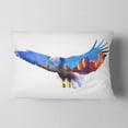 thumbnail image 2 of Designart Eagle Double Exposure Illustration - Animal Throw Pillow - 12x20, 2 of 5