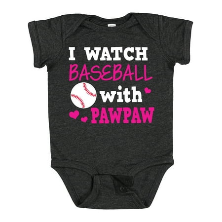 

Inktastic I Watch Baseball with My Pawpaw Gift Baby Girl Bodysuit
