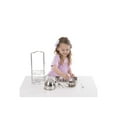 thumbnail image 3 of Melissa & Doug Stainless Steel Pretend Play Tea Set and Storage Rack for Kids (11 Pieces), 3 of 3