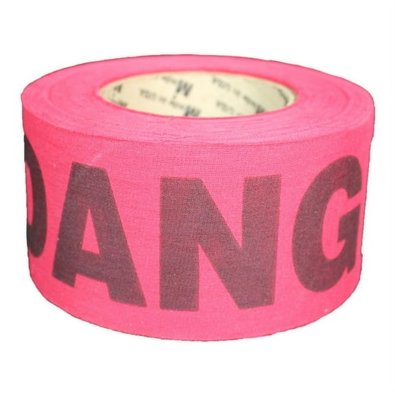 Presco Repulpable Barricade Printed Barrier Tape [6 mil thick]: 3 in. x 45 yds. (Red with Black "DANGER" printing)