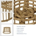 thumbnail image 3 of Apulia Outdoor Wicker Side Table, Light Brown, 3 of 8