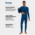 thumbnail image 3 of Woolcano Men’s 100% Merino Wool Base Layer Set Lightweight Thermal Underwear for Ski Winter Outdoor Sports, 3 of 6