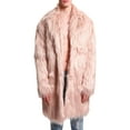 thumbnail image 2 of Musuos Men’s Winter Coat, Long Sleeve Open Front Furry Faux Fur Long Coat Outwear, S-4XL, 2 of 6
