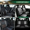 thumbnail image 5 of HQBQBUG Seat Covers Full Set Fit for Honda Civic 2003-2025 2026 Automative Leather Interior Accessories,Waterproof Comfort Vehical Seat Cover Cushions Protector Grey,FullSet(5Seat), 5 of 10