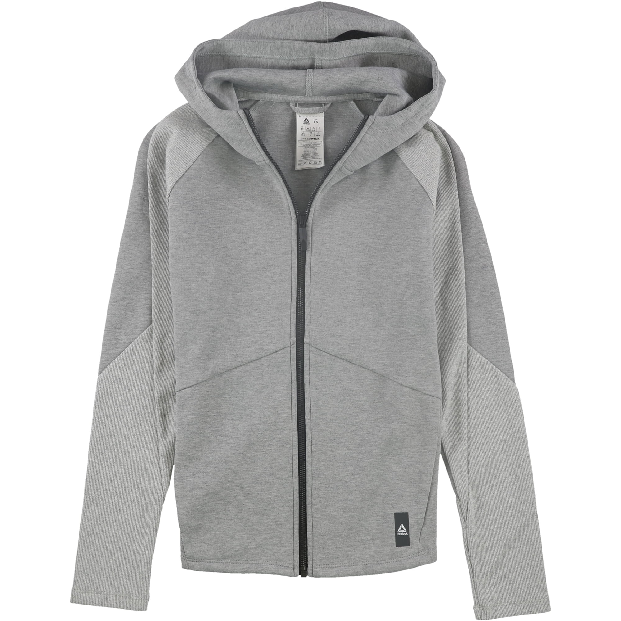 Reebok Womens Quick Cotton Hoodie Sweatshirt Grey X Small Walmart