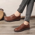thumbnail image 5 of Loafers for Women Comfortable Lace Up Penny Loafer Ladies Business Casual Dressy Shoes Solid Color Leather Shoes Round Toe Flat Shoes, 5 of 9